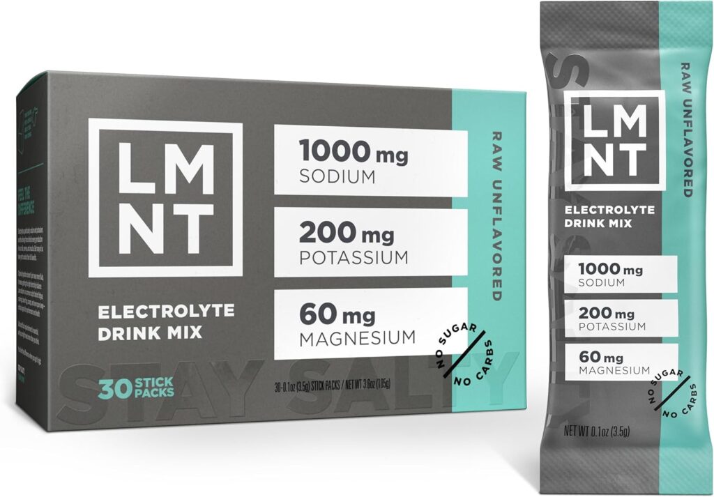 LMNT Recharge electrolyte powder for low carb and keto hydration