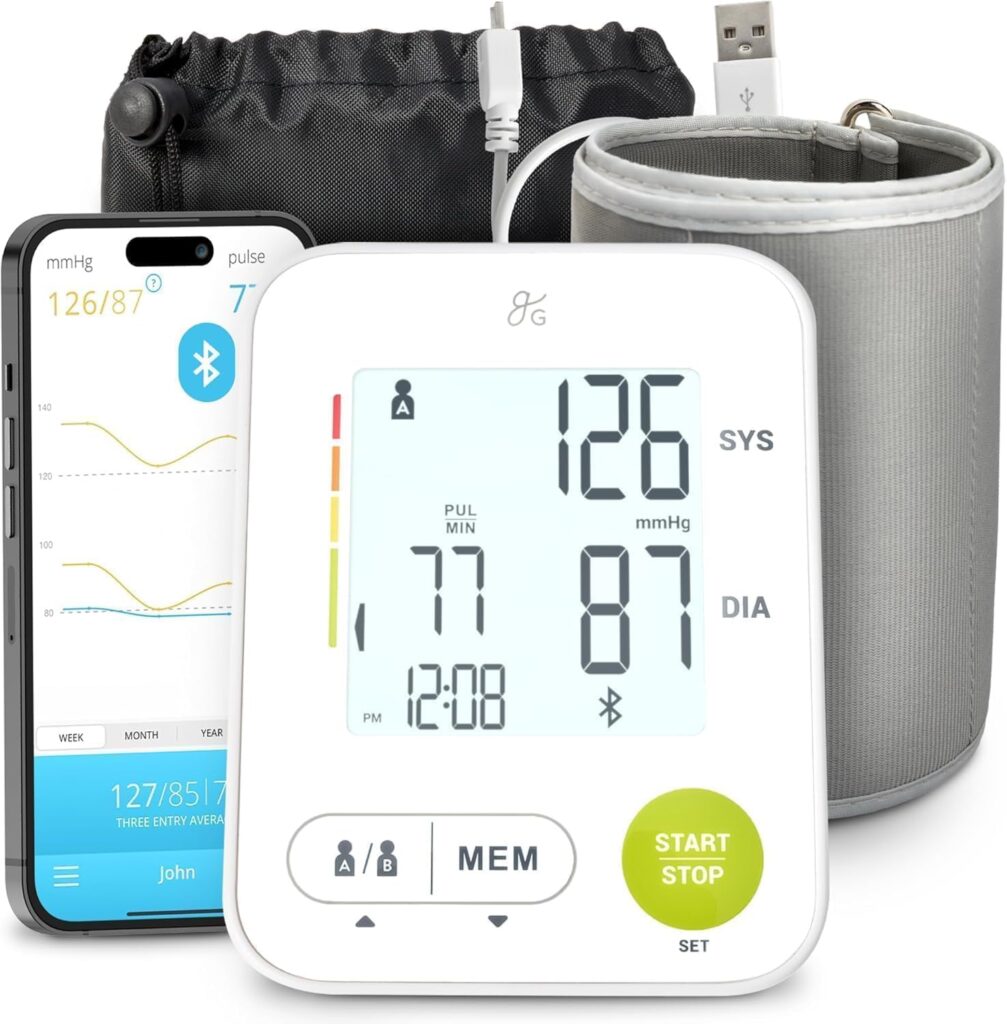 Greater Goods 0663 Bluetooth upper arm blood pressure monitor
