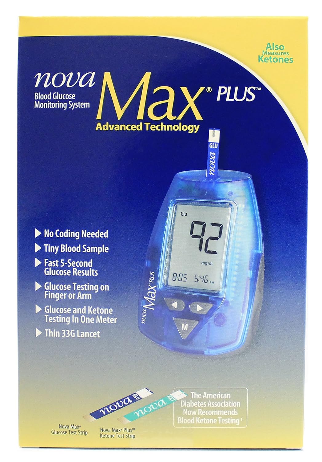 Nova Max Plus glucose and ketone meter
