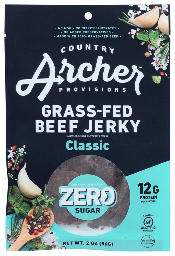 Country Archer zero sugar beef jerky high protein low carb snack
Country Archer zero sugar beef jerky high protein low carb snack